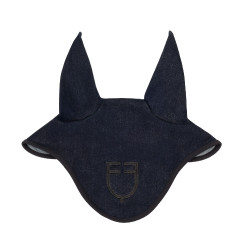 Bonnet en tissu Equestro technique effet denim avec logo Blue denim
