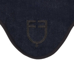 Bonnet en tissu Equestro technique effet denim avec logo Blue denim