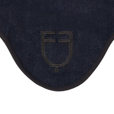 Bonnet en tissu Equestro technique effet denim avec logo Blue denim