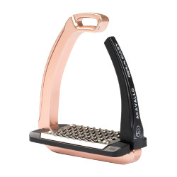 Étriers Acavallo Rel-X Easy junior Or rose Noir Étriers Acavallo Rel-X Easy junior Or rose Noir
