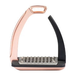 Étriers Acavallo Rel-X Easy junior Or rose Noir Étriers Acavallo Rel-X Easy junior Or rose Noir
