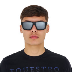 Lunettes de soleil de sport Aquestro polarisées modèle Sunniva Noir mat / silver revo