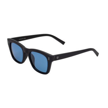 Lunettes de soleil de sport Equestro polarisées modèle Solana Noir mat / bleu Lunettes de soleil de sport Equestro polarisées modèle Solana Noir mat / bleu