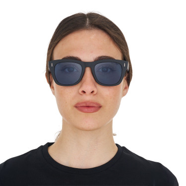 Lunettes de soleil de sport Equestro polarisées modèle Solana Noir mat / bleu Lunettes de soleil de sport Equestro polarisées modèle Solana Noir mat / bleu