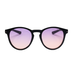 Lunettes de soleil sport Equestro polarisées modèle Heulwen Noir mat / dégradé violet rose