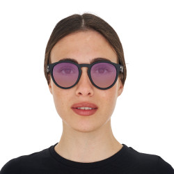 Lunettes de soleil sport Equestro polarisées modèle Heulwen Noir mat / dégradé violet rose