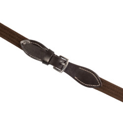Rênes en cuir Equestro avec sangle