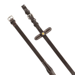 Rênes Magna en cuir Equestro avec grip en caoutchouc