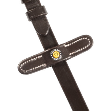 Rênes Magna en cuir Equestro avec grip en caoutchouc