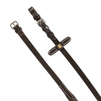 Rênes en cuir Equestro avec grip en caoutchouc Marron