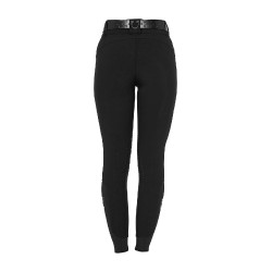 Pantalon Equestro femme taille haute logo en strass Noir
