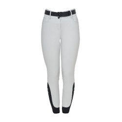 Pantalon Equestro femme taille haute logo en strass Brume du port Gris Pantalon Equestro femme taille haute logo en strass Brume du port Gris