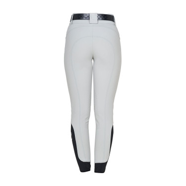Pantalon Equestro femme taille haute logo en strass Brume du port Gris Pantalon Equestro femme taille haute logo en strass Brume du port Gris