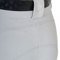 Pantalon Equestro femme taille haute logo en strass Brume du port Gris Pantalon Equestro femme taille haute logo en strass Brume du port Gris