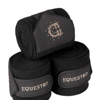 Bandes en polaire Equestro avec logo en strass Noir