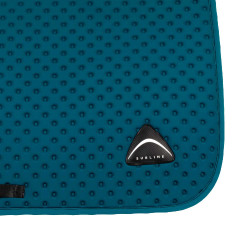 Tapis de saut Acavallo en tissu technique à pois Sublime Pétrole Bleu