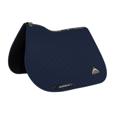 Tapis de saut Acavallo en tissu technique à pois Sublime Marine Bleu marine