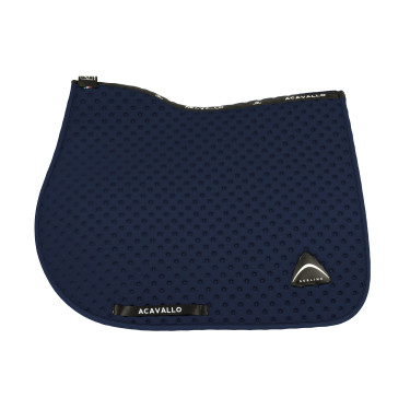 Tapis de saut Acavallo en tissu technique à pois Sublime Marine Bleu marine