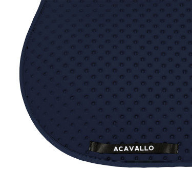 Tapis de saut Acavallo en tissu technique à pois Sublime Marine Bleu marine