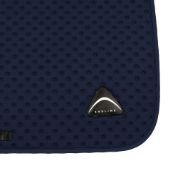 Tapis de saut Acavallo en tissu technique à pois Sublime Marine Bleu marine
