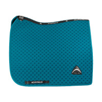 Tapis de dressage Acavallo en tissu technique à pois Sublime Pétrole Bleu