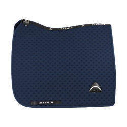 Tapis de dressage Acavallo en tissu technique à pois Sublime Marine Bleu marine