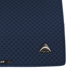 Tapis de dressage Acavallo en tissu technique à pois Sublime Marine Bleu marine