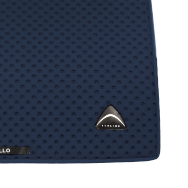 Tapis de dressage Acavallo en tissu technique à pois Sublime Marine Bleu marine