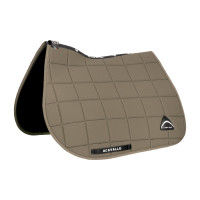 Tapis de selle de saut Acavallo en tissu technique à carreaux Sublime Earth Gris