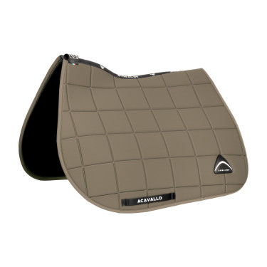 Tapis de selle de saut Acavallo en tissu technique à carreaux Sublime Earth Gris Tapis de selle de saut Acavallo en tissu technique à carreaux Sublime Earth Gris