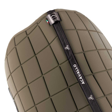 Tapis de selle de saut Acavallo en tissu technique à carreaux Sublime Earth Gris Tapis de selle de saut Acavallo en tissu technique à carreaux Sublime Earth Gris
