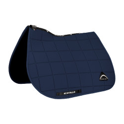 Tapis de selle de saut Acavallo en tissu technique à carreaux Sublime Marine Bleu marine