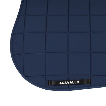 Tapis de selle de saut Acavallo en tissu technique à carreaux Sublime Marine Bleu marine
