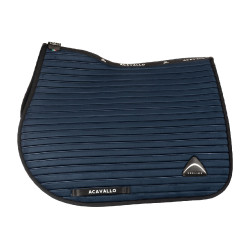Tapis de saut Acavallo en daim à rayures Sublime Marine Bleu marine