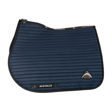 Tapis de saut Acavallo en daim à rayures Sublime Marine Bleu marine