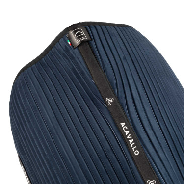 Tapis de saut Acavallo en daim à rayures Sublime Marine Bleu marine