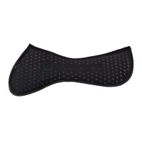 Amortisseur en mousse à mémoire Equestro de forme avec grip pailleté et logo en silicone Noir / argent