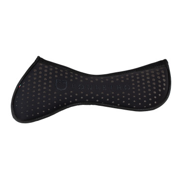 Amortisseur en mousse à mémoire Equestro de forme avec grip pailleté et logo en silicone Noir / argent