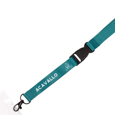 Porte-badge avec cordon logo Acavallo Vert
