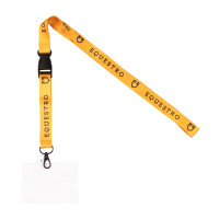 Porte-badge avec cordon logo Equestro Jaune Porte-badge avec cordon logo Equestro Jaune