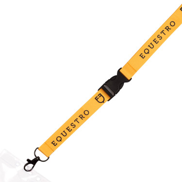 Porte-badge avec cordon logo Equestro Jaune