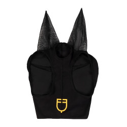 Masque anti-mouches Equestro en élasthanne sans maille aux yeux Noir