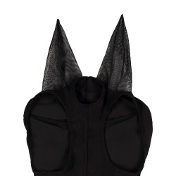 Masque anti-mouches Equestro en élasthanne sans maille aux yeux Noir