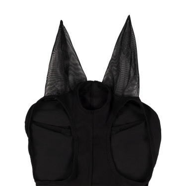 Masque anti-mouches Equestro en élasthanne sans maille aux yeux Noir Masque anti-mouches Equestro en élasthanne sans maille aux yeux Noir