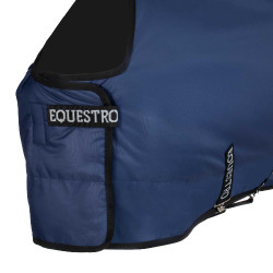 Couverture d’extérieur Equestro Nebraska en tissu indéchirable 250 g Marine Bleu marine