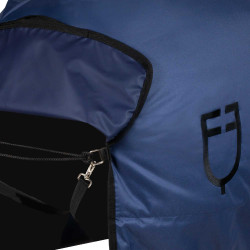 Couverture d’extérieur Equestro Nebraska en tissu indéchirable 250 g Marine Bleu marine