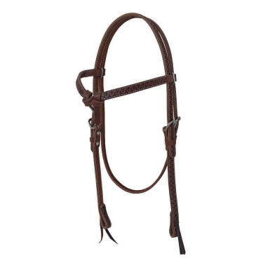 Bridon western Pool's avec finition serpent Marron Bridon western Pool's avec finition serpent Marron