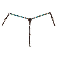 Collier de chasse western Pool's huilé avec perles Navajo SKY Marron foncé