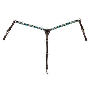 Collier de chasse western Pool's huilé avec perles Navajo SKY Marron foncé Collier de chasse western Pool's huilé avec perles Navajo SKY Marron foncé