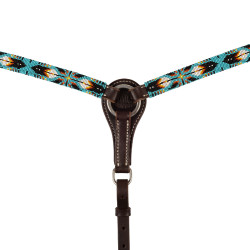 Collier de chasse western Pool's huilé avec perles Navajo SKY Marron foncé